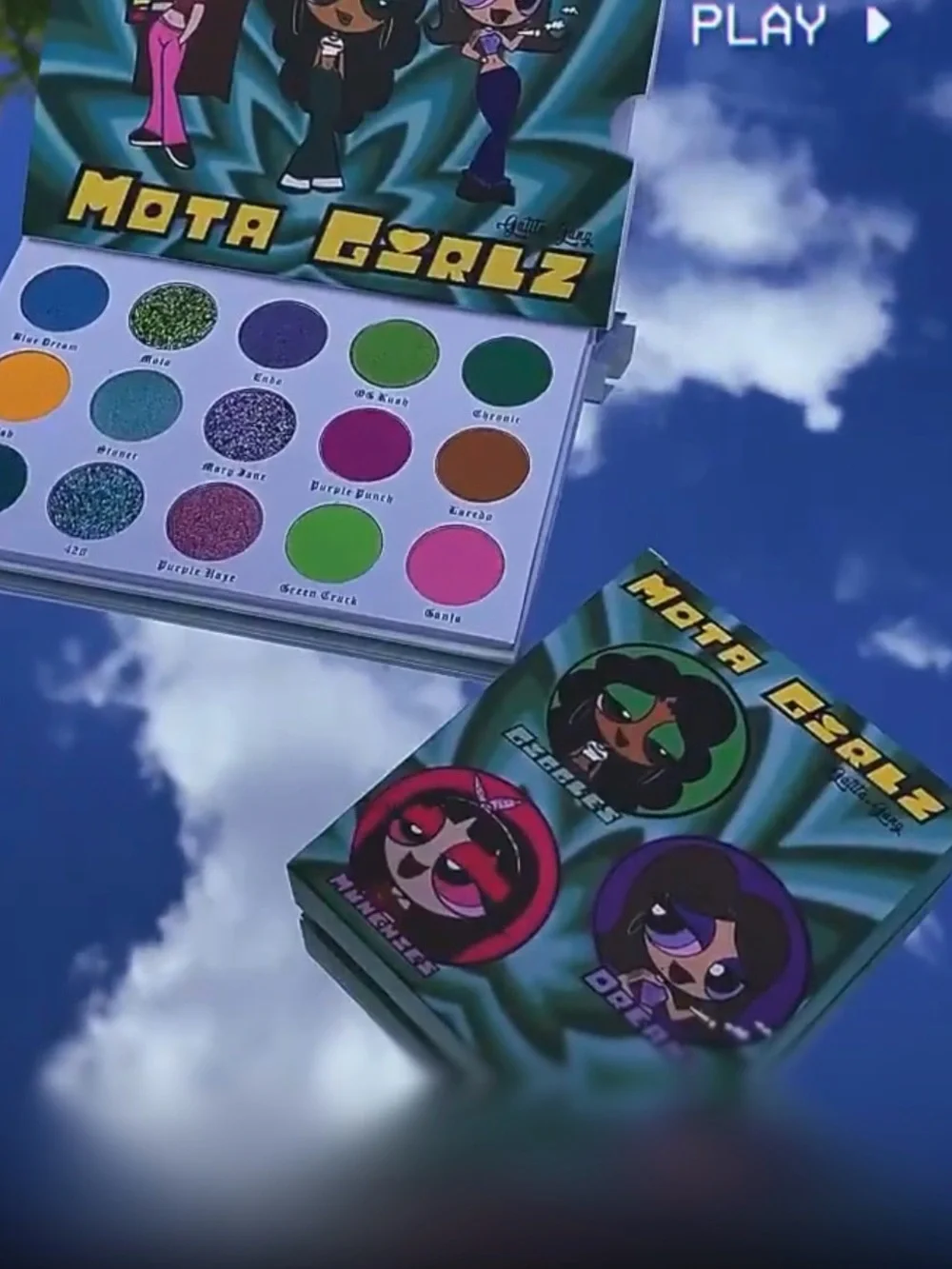 Mota Girlz Eyeshadow Palette – Pink, Green, Purple Shades